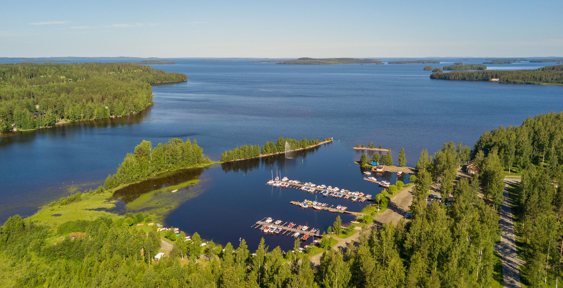 Kontiolahden satama ilmasta kuvattuna